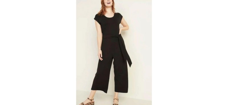 Комбинезон Old Navy Black с поясом и запахом, размер M