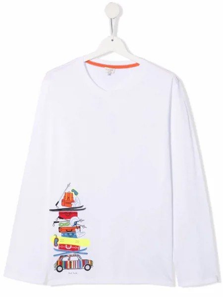 Paul Smith Junior футболка с принтом