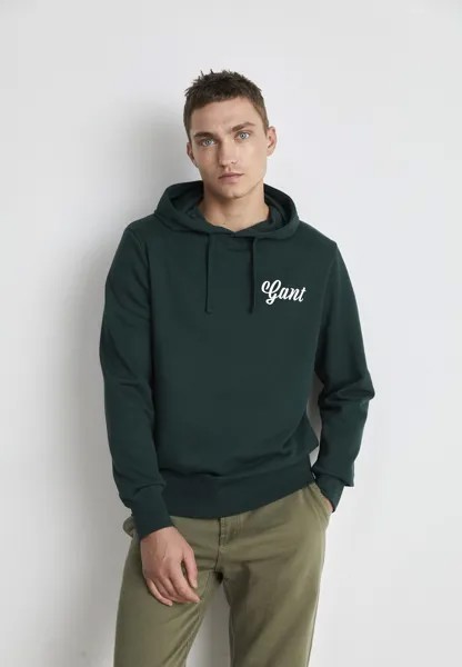 Толстовка SMALL GRAPHIC HOODIE GANT, зеленый в клетку