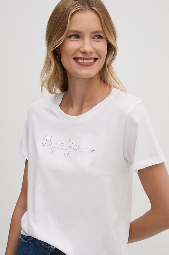 Хлопковая футболка ESPE Pepe Jeans, белый