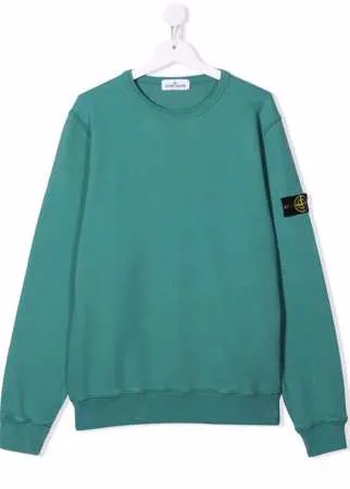 Stone Island Junior толстовка с нашивкой-логотипом