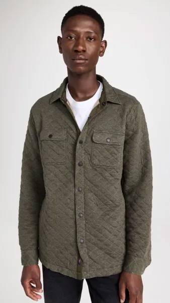 Рубашка Faherty Epic Quilted Fleece, оливковый