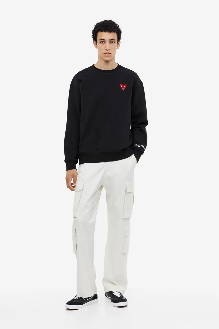 Толстовка свободного кроя H&M, черный