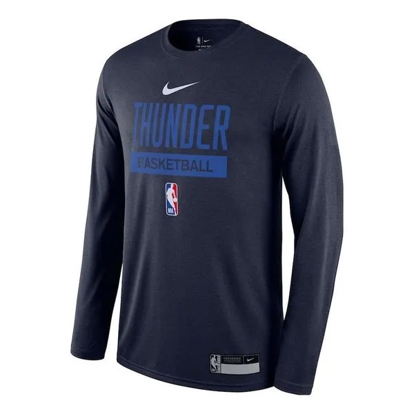 Футболка Nike x NBA Oklahoma City Thunder Long Sleeve 'Blue', синий