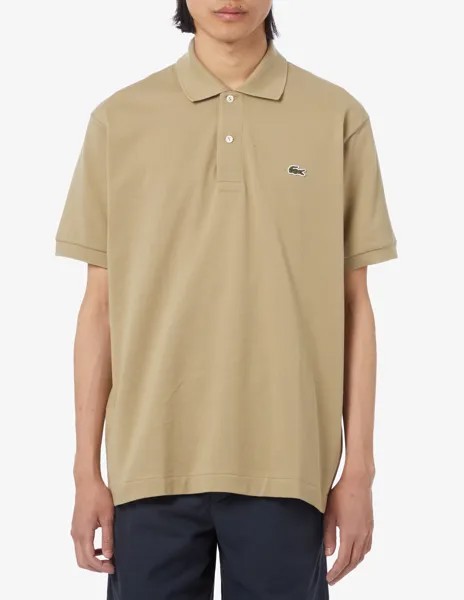 Рубашка поло классического кроя с короткими рукавами Lacoste, бежевый