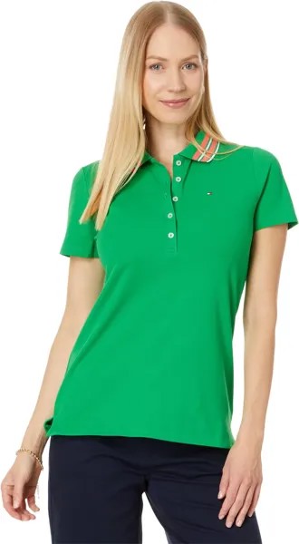 Рубашка Tommy Hilfiger Solid Polo With Tipping, цвет Fern