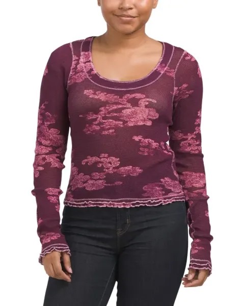 Футболка Garner с длинными рукавами Free People, цвет Berry