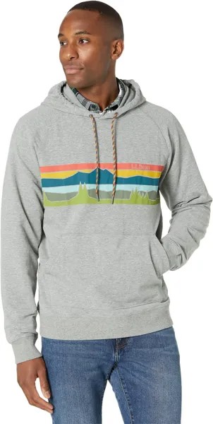 Толстовка с рисунком Camp Regular L.L.Bean, цвет Gray Heather/Colorbars