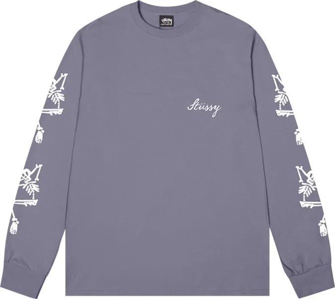 Лонгслив Stussy Paradise Lost Long-Sleeve Tee 'Mauve', фиолетовый