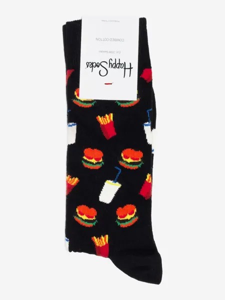 Носки с рисунками Happy Socks - Hamburger, Черный