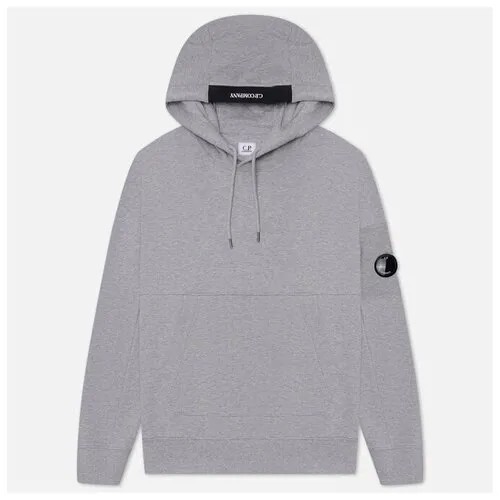 Мужская толстовка C.P. Company Logo Hoodie Diagonal Raised Fleece серый, Размер S