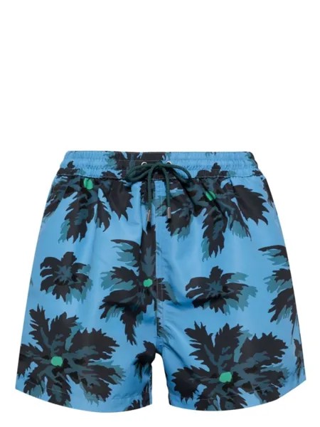 Paul Smith плавки-шорты с принтом Palmera, синий
