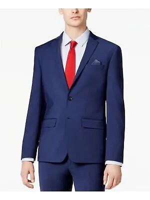 Мужской синий костюм скинни BAR III, устойчивый к морщинам, отдельный пиджак, 42 л