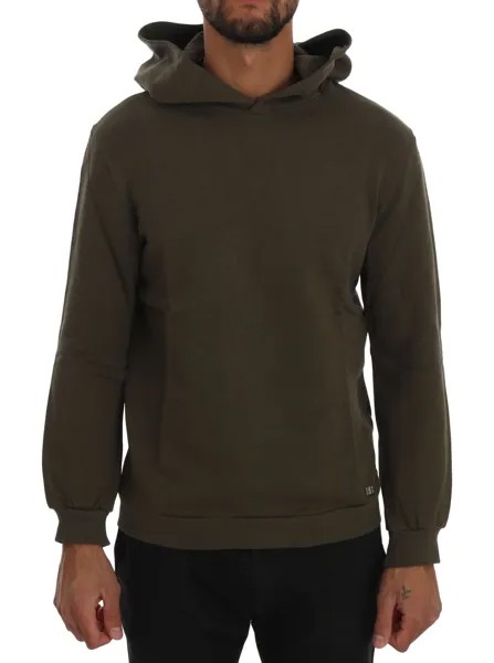 DANIELE ALESSANDRINI Свитер, зеленый пуловер, мужской хлопковый пуловер с подкладкой. Л рекомендованная розничная цена 200 долларов США