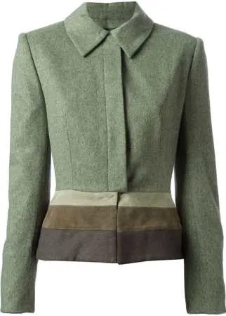 Jean Louis Scherrer Pre-Owned жакет с подолом в полоску