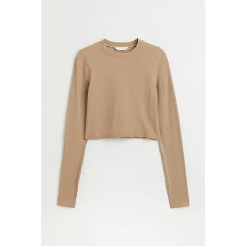 Лонгслив H&M, размер L, бежевый