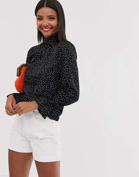 Блузка с длинными рукавами AX Paris-Черный