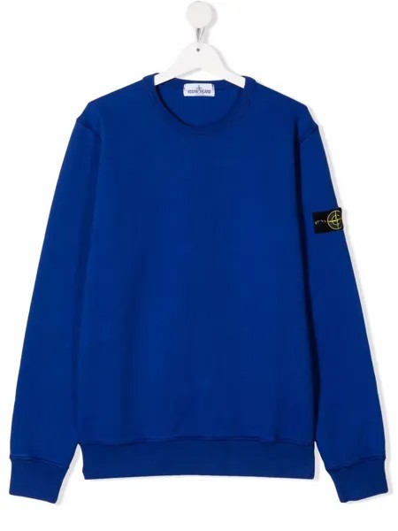 Stone Island Junior толстовка с нашивкой-логотипом