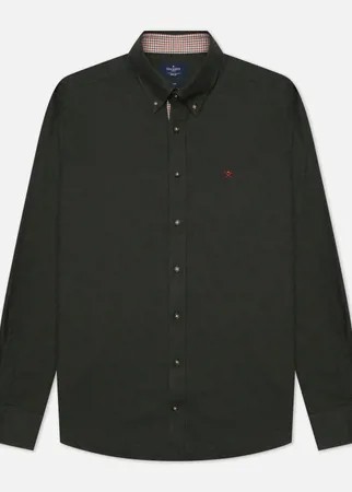 Мужская рубашка Hackett Slim Fit Contrast Detail Flannel, цвет зелёный, размер L