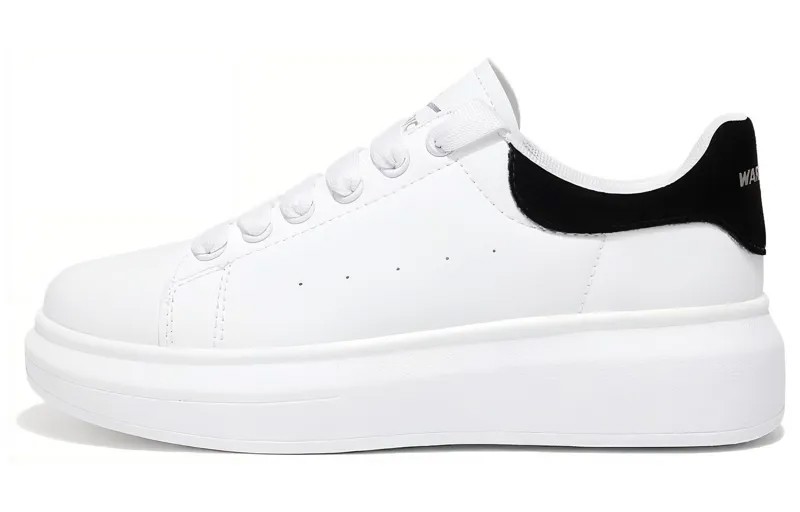 Кроссовки WARRIOR Skateboarding Shoes Unisex Low-top White/black, белый/черный