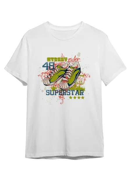 Футболка унисекс СувенирShop Street Superstar / Sneakers / Кеды 18 белая 2XL (52-54)