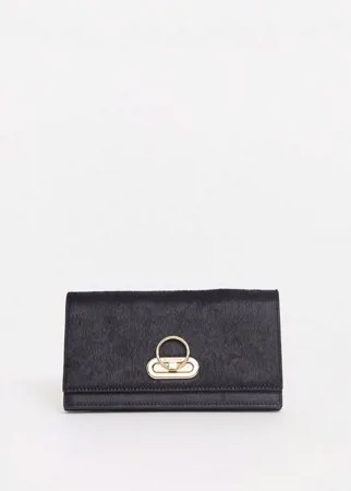 Черный кожаный кошелек с клапаном Paul Costelloe