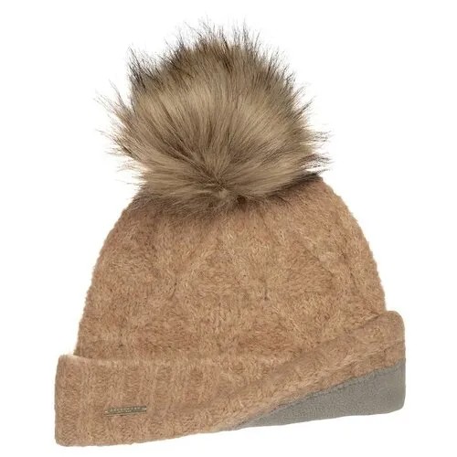 Шапка SEEBERGER арт. 18458-1 POMPOM BEANIE (песочный), размер ONE