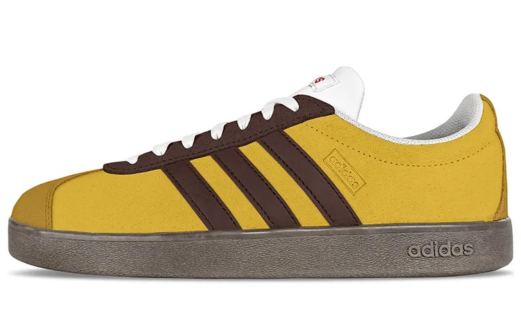 Кроссовки adidas neo Vl Court Skateboarding Shoes Unisex Low-top Brown, желтый