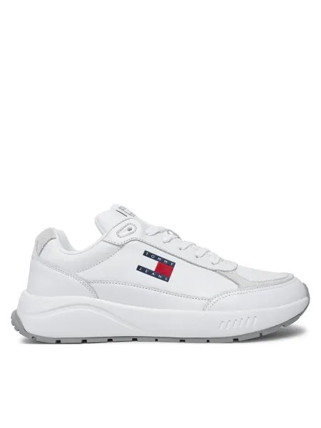 Кроссовки Tommy Jeans Tjm Runner Full Leather Ess EM0EM01445 Blanco, белый