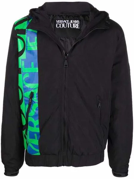 Versace Jeans Couture бомбер с капюшоном и логотипом