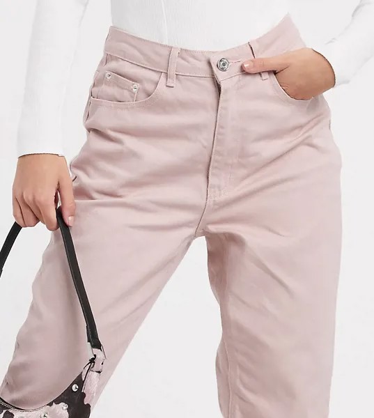 Розовые джинсы в винтажном стиле Missguided Petite-Розовый цвет