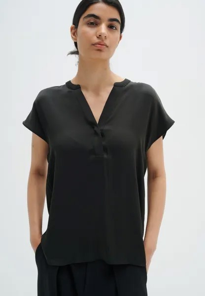 Блузка InWear с глубоким вырезом, черный