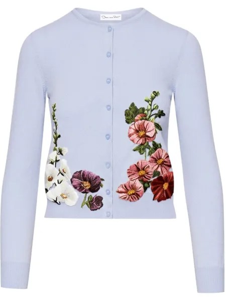 Кардиган Hollyhocks Oscar de la Renta, синий