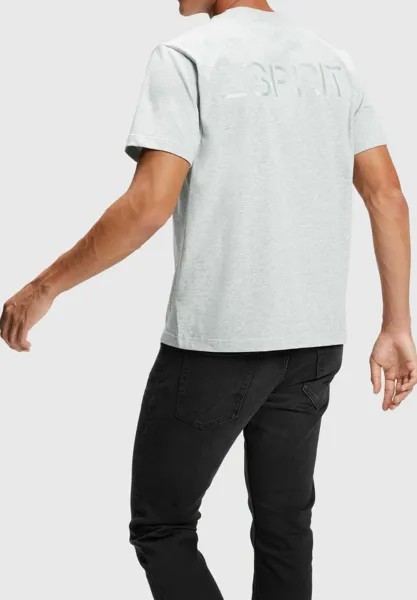 Футболка с принтом Esprit, светло-серый