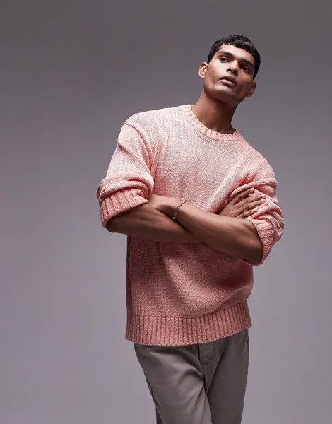 Розовый легкий джемпер Topman