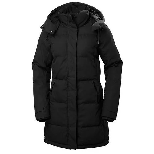 Парка  Helly Hansen, демисезон/зима, средней длины, капюшон, карманы, водонепроницаемая, ветрозащитная, съемный капюшон, съемный мех, светоотражающие элементы, размер M, черный