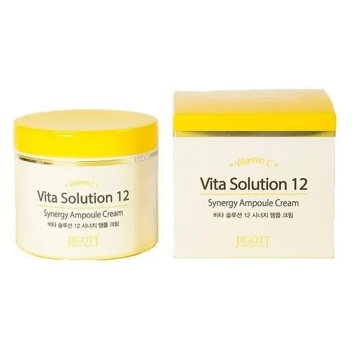 Jigott Vita Solution 12 Энергетический ампульный крем для лица, 100 мл