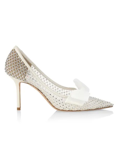 Туфли-лодочки Love 85 Crystal Mesh Jimmy Choo, слоновая кость