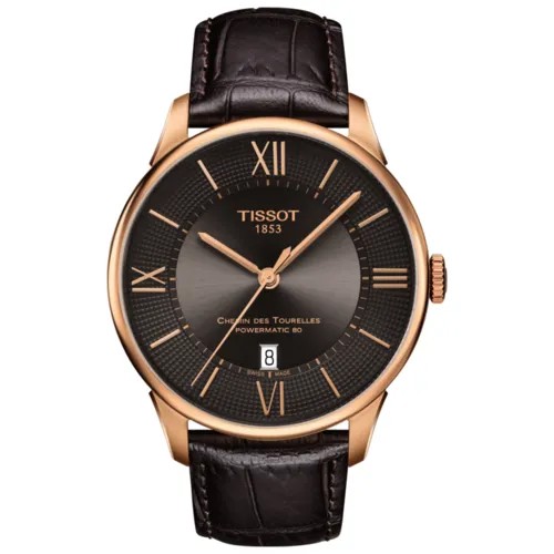 Наручные часы TISSOT T-Classic, коричневый, золотой