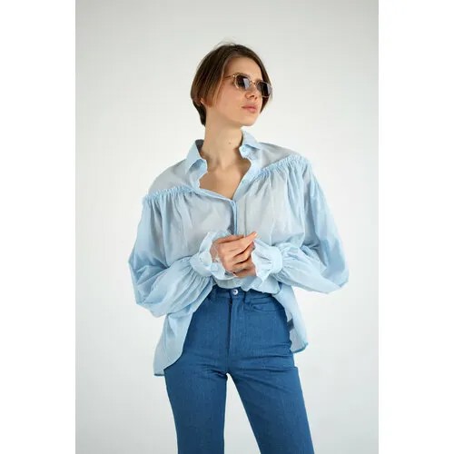 Блуза THEONE by Svetlana Ermak, размер onesize, голубой