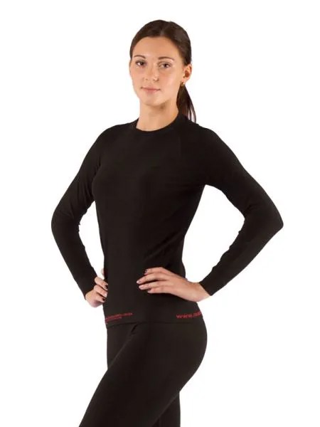 Лонгслив женский Lasting Atala0101 черный L-XL
