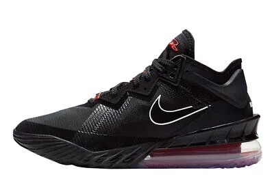 Мужские кроссовки Nike Lebron XVIII Low, черные/белые, университетский красный (CV7562 001) — 8