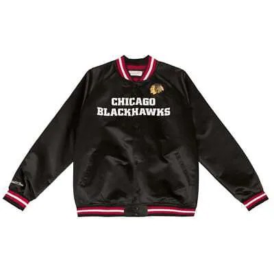 Mitchell - Ness Легкая Атласная Куртка Мужская Черная Повседневная Спортивная Верхняя Одежда ST