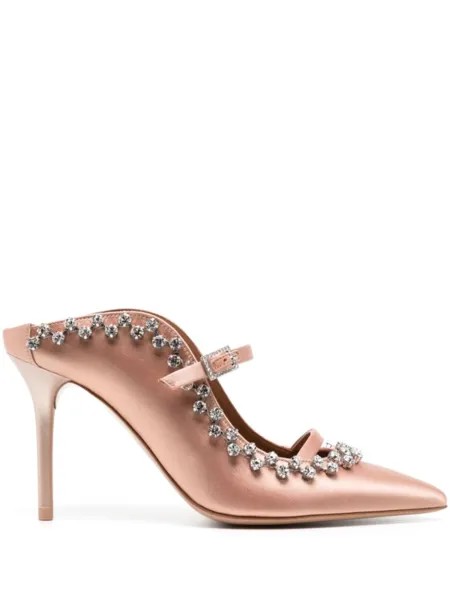 Malone Souliers мюли Gala 100 с кристаллами, розовый