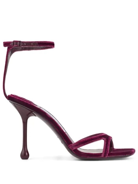 Jimmy Choo бархатные босоножки Ixia 95, красный