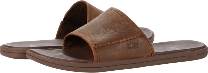 Сандалии на плоской подошве Seaside Slide UGG, цвет Luggage Leather