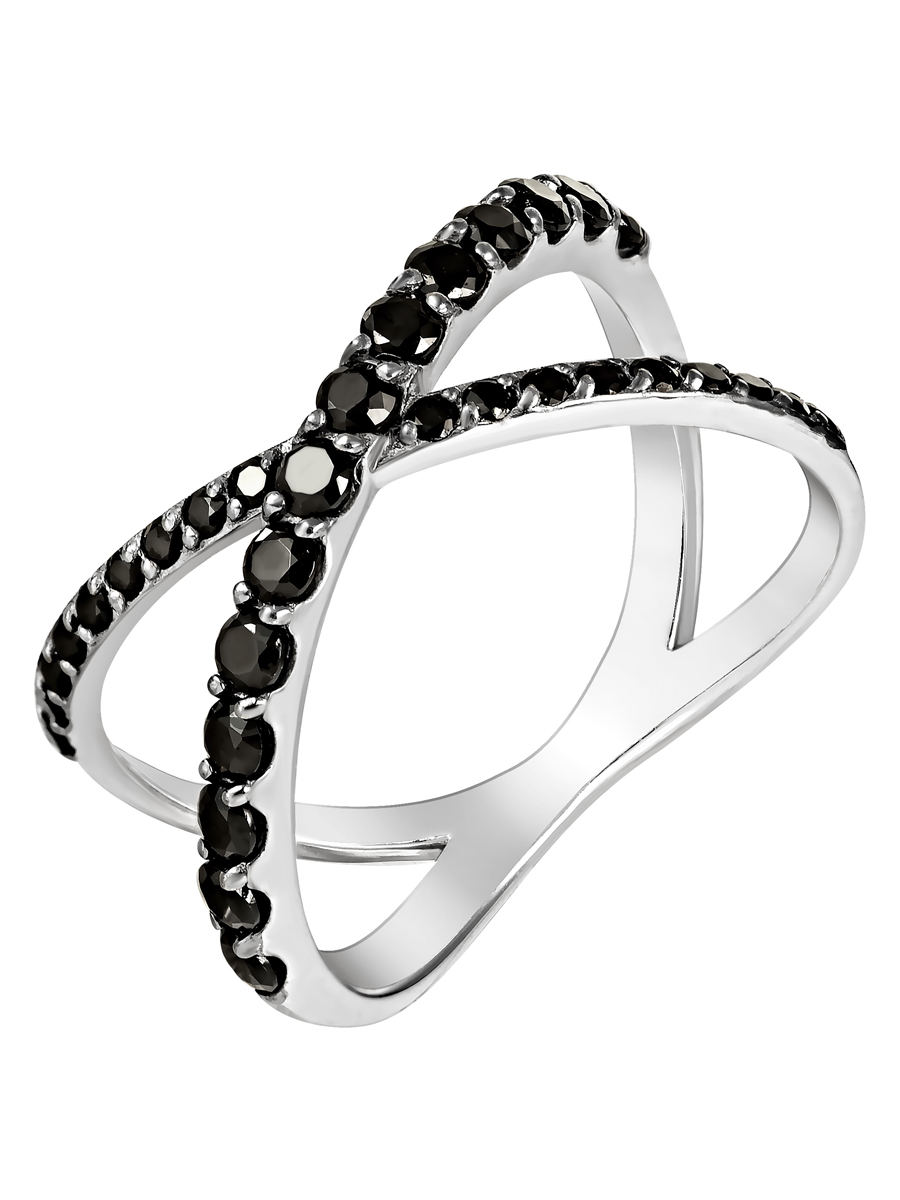 Кольцо женское SamoroDki Jewelry 1-08-009-11р из серебра, фианит, р. 17.5