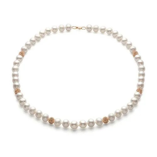 Бусы из жемчуга с золотыми вставками и кристаллами Swarovski яхонт Ювелирный Арт. 156790