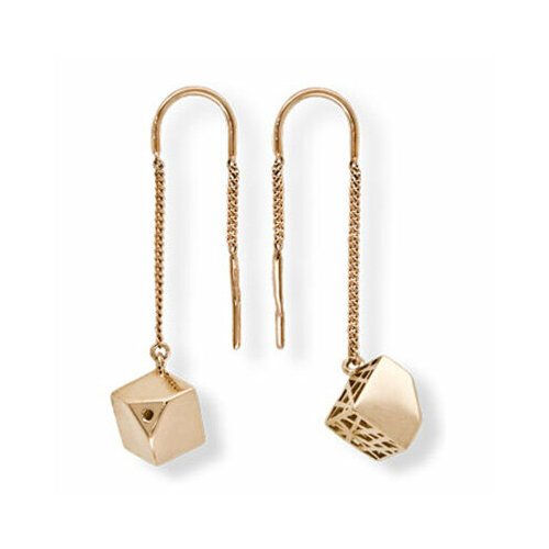 Серьги цепочки Diamant online, золото, 585 проба