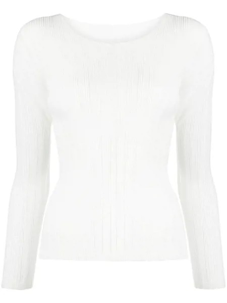Pleats Please Issey Miyake плиссированная блузка с длинными рукавами